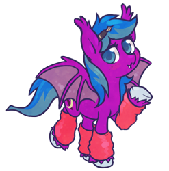 Size: 1280x1296 | Tagged: safe, artist:dawnfire, oc, oc only, bat pony, pony, bat pony oc, blushing, fangs, female, freckles, leg warmers, looking at you, mare, simple background, solo, transparent background, unshorn fetlocks