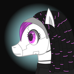 Size: 900x900 | Tagged: safe, artist:inkwelt, oc, oc:kat, pony, robot, android, female, mare, science fiction, solo