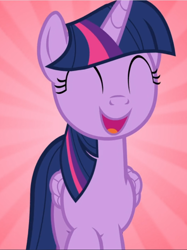 Size: 704x939 | Tagged: safe, screencap, twilight sparkle, twilight sparkle (alicorn), alicorn, pony, all bottled up, best friends until the end of time, cropped, cute, eyes closed, female, mare, open mouth, smiling, solo, twiabetes