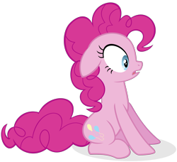 Size: 2300x2100 | Tagged: safe, artist:flutterknight, derpibooru import, pinkie pie, earth pony, pony, a friend in deed, cute, simple background, solo, transparent background, vector, vector trace