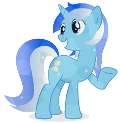 Size: 7974x8191 | Tagged: safe, artist:bastbrushie, minuette, crystal pony, pony, unicorn, female, grin, mare, raised hoof, simple background, smiling, solo, transparent background, vector