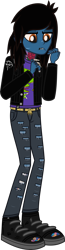 Size: 759x2901 | Tagged: safe, artist:lightningbolt, derpibooru exclusive, undead, zombie, equestria girls, .svg available, bags under eyes, blood, blood stains, bloodshot eyes, bone, bring me the horizon, chipped tooth, clothes, drop dead clothing, equestria girls-ified, fangs, frown, glasgow smile, jacket, jeans, lip piercing, looking down, male, oliver sykes, pants, piercing, rainbow blood, ripped jeans, rope, scar, shirt, shoes, simple background, socks, solo, stitches, svg, tattoo, torn ear, transparent background, undershirt, vector