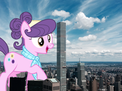 Size: 3965x2974 | Tagged: safe, artist:tardifice, suri polomare, pony, building, city, female, giant pony, macro, mare, new york, new york city