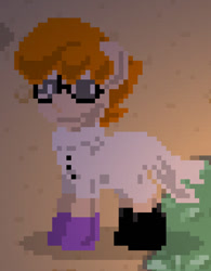 Size: 400x514 | Tagged: safe, pony, dexter's laboratory, night, photo, pony town, solo