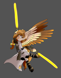 Size: 1970x2512 | Tagged: safe, artist:midnightfire1222, oc, oc:autumn wind, pegasus, pony, crossover, jedi, lightsaber, solo, star wars, weapon