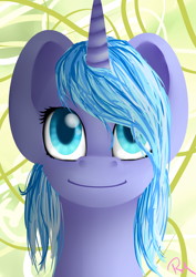 Size: 2480x3496 | Tagged: safe, artist:moon-wing, oc, oc only, pony, unicorn, abstract background, bust, colored pupils, portrait, solo