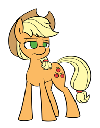 Size: 1381x1761 | Tagged: safe, artist:spheedc, derpibooru import, applejack, earth pony, pony, digital art, female, hat, mare, no pupils, simple background, solo, transparent background