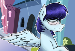 Size: 1429x968 | Tagged: safe, artist:sapphireartemis, oc, oc:sapphire skies, pegasus, pony, female, glasses, mare, solo