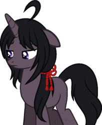 Size: 400x491 | Tagged: safe, artist:t-aroutachiikun, pony, unicorn, floppy ears, male, namazuo toshirou, ponified, simple background, solo, stallion, transparent background