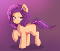 Size: 2596x2200 | Tagged: safe, artist:anonbelle, oc, oc only, oc:amethyst arkin, oc:amy, earth pony, pony, bedroom eyes, blank flank, heart, looking at you, short mane, standing