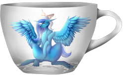 Size: 5808x3500 | Tagged: safe, artist:tealucre, oc, oc:fleurbelle, alicorn, pony, alicorn oc, bow, cup, cute, female, golden eyes, hair bow, long hair, mare, sweet, teacup