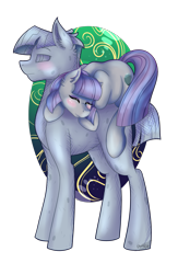 Size: 1823x2800 | Tagged: safe, artist:shamy-crist, maud pie, mudbriar, earth pony, pony, student counsel, agalmatophilia, blushing, eyes closed, female, lying on top of someone, male, mare, maudbriar, petrification, rock, rockbriar, shipping, stallion, straight, that pony sure does love rocks