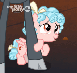 Size: 511x486 | Tagged: safe, screencap, cozy glow, lord tirek, pegasus, pony, the beginning of the end, animated, cloven hooves, cozy glow is best facemaker, cozybetes, cropped, cute, faic, female, filly, foal, gif, puffy cheeks, solo focus