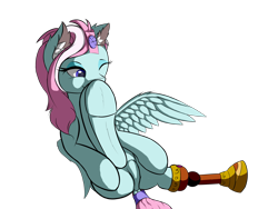 Size: 4093x3072 | Tagged: safe, artist:dimwelkin, kerfuffle, pegasus, pony, rainbow roadtrip, amputee, female, mare, prosthetic leg, prosthetic limb, prosthetics