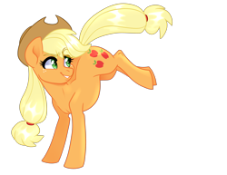 Size: 3850x2975 | Tagged: safe, artist:annakitsun3, derpibooru import, applejack, earth pony, pony, cowboy hat, female, hat, mare, simple background, smiling, solo, stetson, transparent background