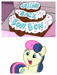 Size: 3106x4096 | Tagged: safe, bon bon, sweetie drops, pony, cake, food, namesake, star vs the forces of evil