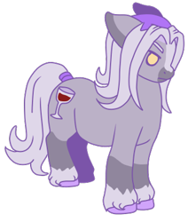 Size: 330x390 | Tagged: safe, artist:guidomista, artist:miiistaaa, artist:nijimillions, derpibooru exclusive, earth pony, pony, abbacchio, accessories, accessory, alcohol, angry, anime, blaze (coat marking), clothes, clydesdale, coat markings, crossover, frown, glass, golden eyes, gray, hat, hooves, jojo's bizarre adventure, leone abbachio, looking down, male, ponified, simple background, socks (coat marking), solo, stallion, tail wrap, transparent background, vento aureo, white hair, white mane, wine, wine glass