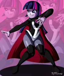 Size: 800x946 | Tagged: safe, artist:xjkenny, twilight sparkle, human, equestria girls, clothes, cosplay, costume, crossover, dc comics, dc superhero girls, female, lauren faust, solo, zatanna, zoom layer