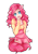 Size: 1400x2000 | Tagged: safe, artist:syertse, derpibooru import, pinkie pie, human, clothes, colored pupils, cute, diapinkes, dress, eared humanization, female, humanized, looking at you, open mouth, simple background, solo, tailed humanization, transparent background