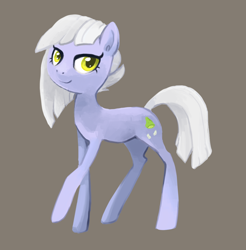 Size: 1132x1151 | Tagged: safe, artist:nightmare fuel, derpibooru exclusive, limestone pie, earth pony, pony, female, lidded eyes, looking at you, mare, simple background, smiling, solo, when she smiles