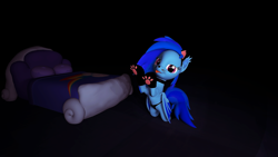 Size: 1920x1080 | Tagged: artist needed, safe, oc, bat pony, pony, 3d, bat pony oc, paw gloves, solo