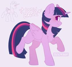 Size: 1134x1059 | Tagged: safe, artist:solnuh, twilight sparkle, twilight sparkle (alicorn), alicorn, pony, blushing, chest fluff, ear fluff, looking at you, solo