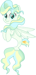 Size: 726x1500 | Tagged: safe, artist:cloudyglow, vapor trail, seapony (g4), cute, movie accurate, seaponified, species swap, vaporbetes