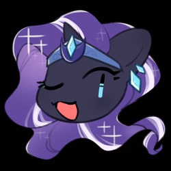 Size: 800x800 | Tagged: safe, artist:snowillusory, idw, nightmare rarity, unicorn, bust, chibi, solo