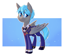 Size: 900x794 | Tagged: safe, artist:meekcheep, oc, oc:stephen wintre, pegasus, pony, clothes, solo