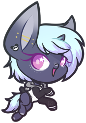 Size: 479x684 | Tagged: safe, artist:ak4neh, oc, oc only, oc:panda party, pony, unicorn, chibi, female, mare, simple background, solo, starry eyes, transparent background, wingding eyes