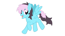 Size: 2720x1536 | Tagged: safe, oc, pegasus, pony, blue pony, femboy, male, show accurate, solo