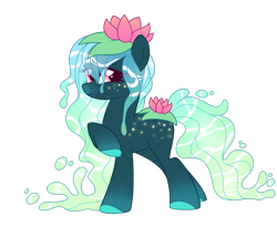 Size: 1024x836 | Tagged: safe, artist:crystal-tranquility, oc, oc:swamp lily, original species, pond pony, female, mare, simple background, solo, transparent background
