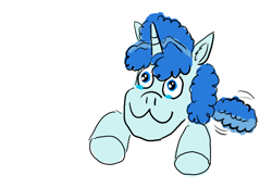 Size: 1300x900 | Tagged: safe, artist:horsesplease, party favor, pony, :3, behaving like a dog, crying, doggie favor, labradoodle, paint tool sai, tears of joy