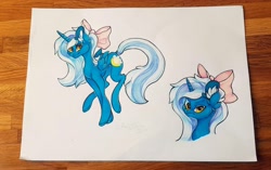 Size: 3118x1960 | Tagged: safe, artist:chakushoku, oc, oc:fleurbelle, alicorn, pony, alicorn oc, bow, cute, ear fluff, female, golden eyes, hair bow, mare, smiling, traditional art