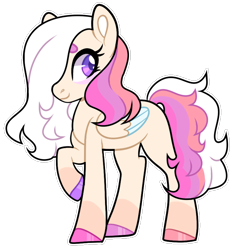 Size: 640x679 | Tagged: safe, artist:harshcub, oc, pegasus, pony, female, mare, simple background, solo, transparent background, two toned wings, white outline, wings