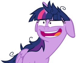 Size: 4595x3827 | Tagged: safe, artist:sketchmcreations, twilight sparkle, twilight sparkle (alicorn), alicorn, pony, a trivial pursuit, female, floppy ears, mare, messy mane, open mouth, shrunken pupils, simple background, transparent background, twilight snapple, vector