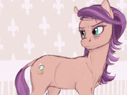 Size: 4000x3000 | Tagged: safe, artist:cuttledreams, spoiled rich, earth pony, pony, abstract background, female, mare, solo