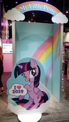 Size: 1152x2048 | Tagged: safe, photographer:transformartive, twilight sparkle, twilight sparkle (alicorn), alicorn, pony, g1, 2019, comic con, san diego comic con, sdcc 2019, solo, speech bubble