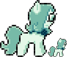 Size: 137x117 | Tagged: artist needed, safe, oc, oc:emerald jewel, earth pony, pony, bandana, big, colt, colt quest, femboy, foal, male, pixel art, small, solo, sprite