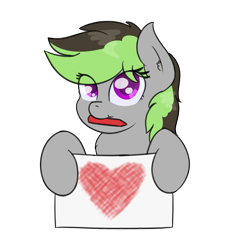 Size: 1893x1859 | Tagged: safe, artist:eyeburn, derpibooru exclusive, oc, oc only, oc:elli, pony, bust, crayon, drawing, hoof hold, looking at you, mouth hold