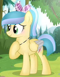 Size: 2216x2840 | Tagged: safe, artist:parisa07, oc, oc:blossom, pegasus, pony, bow, female, hair bow, mare, solo