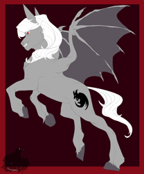 Size: 2500x3000 | Tagged: safe, artist:lostbastion, oc, oc:dracula, bat pony, pony, angry, fangs, male, red eyes, stallion, unshorn fetlocks, ych result