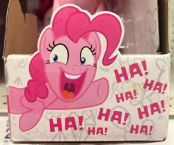 Size: 3239x2701 | Tagged: safe, derpibooru import, pinkie pie, earth pony, pony, faic, female, haha, hahahahahahaha, laughing, mare, official, solo, toy