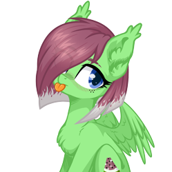Size: 3110x3127 | Tagged: safe, artist:rioshi, artist:sparkling_light, artist:starshade, oc, oc only, oc:watermelon success, pony, chest fluff, ear fluff, hair over one eye, simple background, tongue out, transparent background
