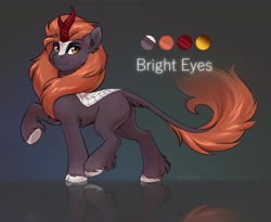 Size: 2560x2101 | Tagged: safe, artist:nightskrill, oc, oc only, oc:bright eyes, kirin, kirin oc, reference sheet, solo