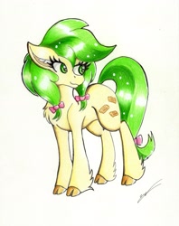 Size: 2391x3017 | Tagged: safe, artist:luxiwind, apple fritter, earth pony, pony, apple family member, solo, traditional art