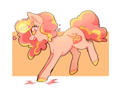 Size: 960x710 | Tagged: safe, artist:gtkayman, oc, oc:cotton pop, pony, unicorn, magic, side view