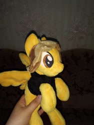 Size: 750x1000 | Tagged: safe, artist:allunacraft, pegasus, pony, alex gaskarth, all time low, clothes, commission, irl, male, photo, plushie, ponified, shirt, solo, stallion, t-shirt, tail feathers