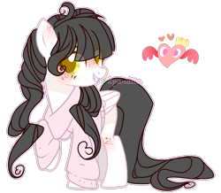 Size: 1024x894 | Tagged: safe, artist:2pandita, oc, pegasus, pony, clothes, female, mare, simple background, solo, sweater, transparent background