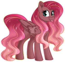 Size: 1920x1839 | Tagged: safe, artist:missmele-madness, oc, pegasus, pony, :p, deviantart watermark, female, mare, mlem, obtrusive watermark, parents:lunashy, silly, simple background, solo, tongue out, transparent background, watermark